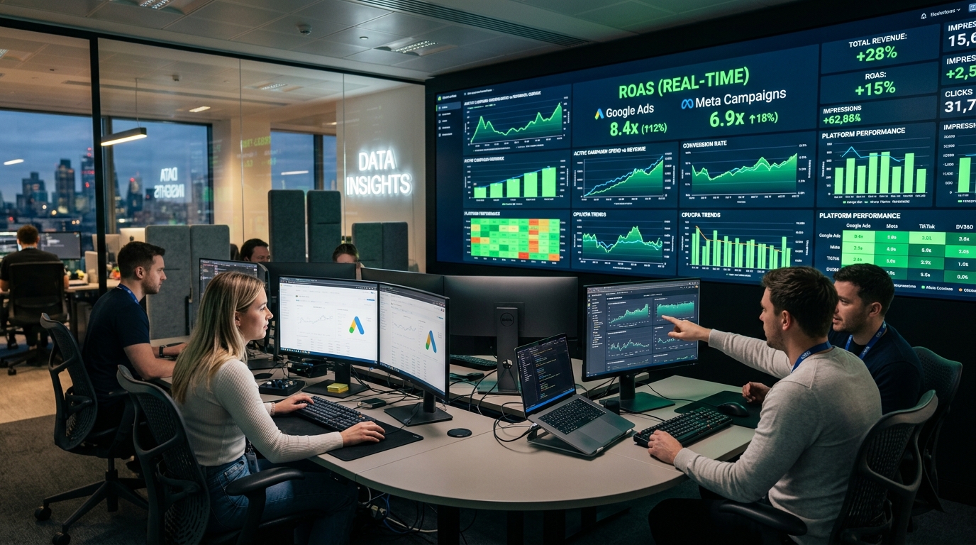 Algorithmic Trading Floor and Multi-Touch Attribution Display