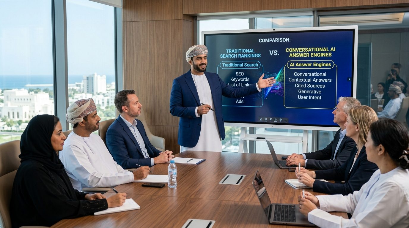 Traditional SEO vs Answer Engine Optimization (AEO): What Oman Businesses Must Know
